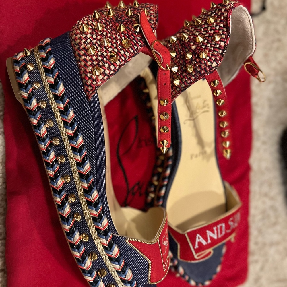 Christian Louboutin Espadrilles blue denim